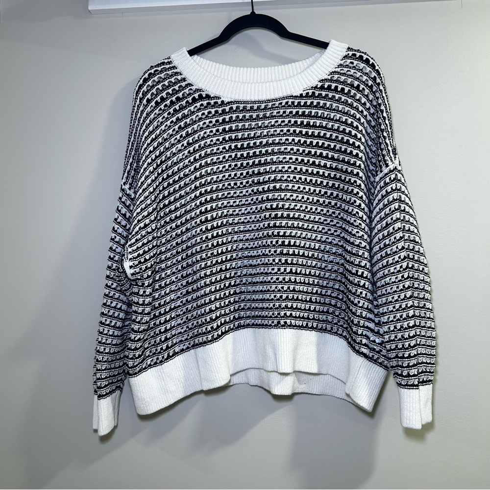 Striped Black and White Women's Sweater